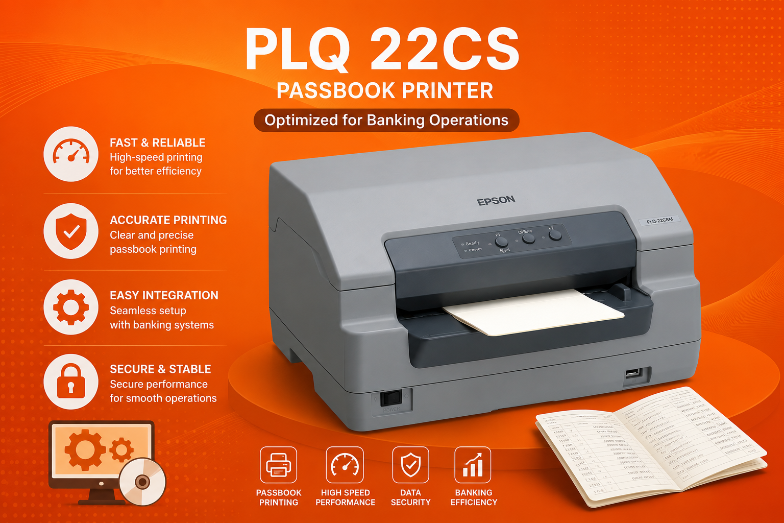 Epson PLQ-22CS Passbook Printer