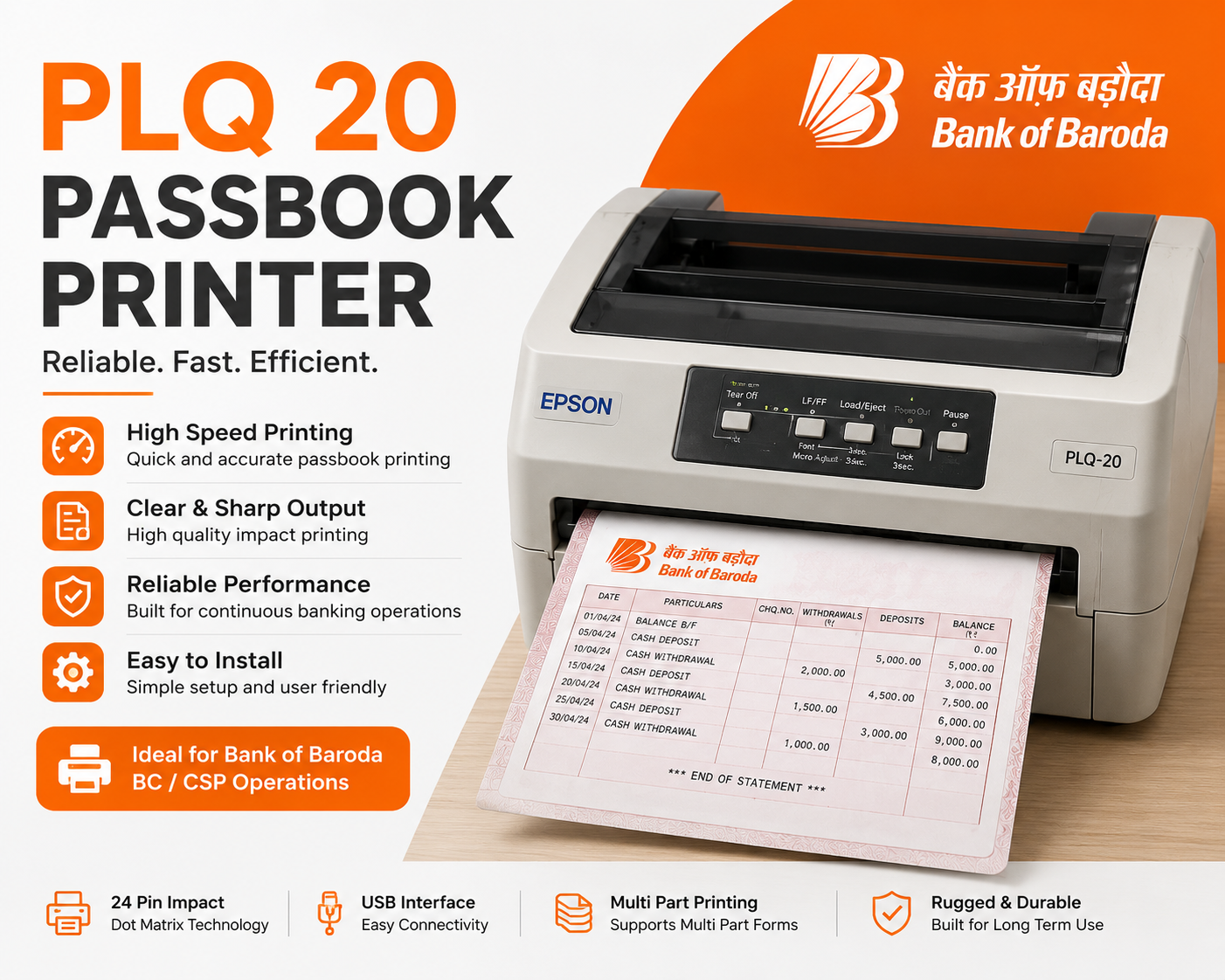 Epson PLQ-20 Passbook Printer